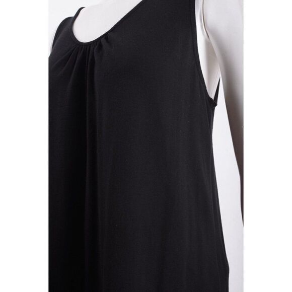 Eileen Fisher Womens Shirt Top Black M Medium Black Rayon Lycra Sleeveless - Picture 6 of 6